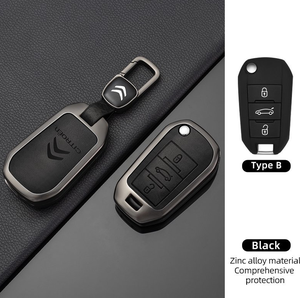 Logo imprimé <span class=keywords><strong>de</strong></span> haute qualité pour citroen peugeot <span class=keywords><strong>ds3</strong></span> c5 cuir en alliage <span class=keywords><strong>de</strong></span> zinc métal voiture clé à distance <span class=keywords><strong>coque</strong></span> <span class=keywords><strong>de</strong></span> couverture avec porte-clés - Product Image 4