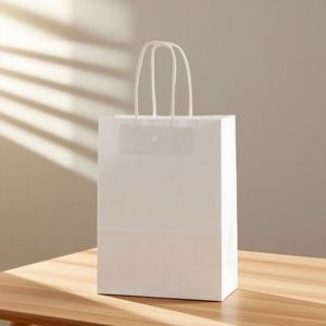 Sac en papier kraft recyclable avec logo personnalisé imprimé à l'écran, poignée torsadée pour vêtements, thé, sac à main, shopping, emballage personnalisé - Product Image 4