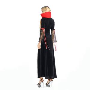 Disfraz de Bruja Gótica Oscura para Adultos de Halloween, Vestido Largo, Atuendo de Reina de Club Nocturno para Fiesta - Product Image 4