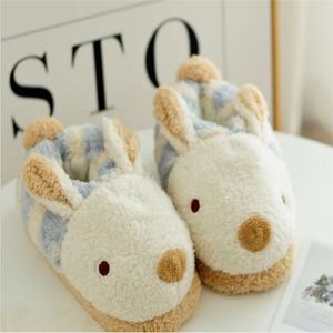 Pantoufles en fourrure de lapin personnalisées en gros, pantoufles en peluche pour femmes, intérieur - Product Image 6