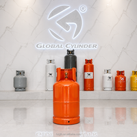 Bouteille de gaz GPL vide neuve GLOBAL CYLINDER 12,5 kg 25 lb avec valve en laiton pour le Honduras, le Guatemala et Haïti