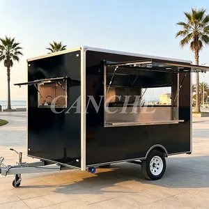 Chariot de restauration rapide standard australien pour hamburgers, jus de fruits, café, crème glacée, congélateur mobile, remorque alimentaire - Product Image 1