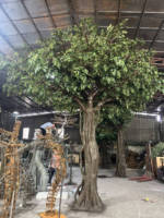Arbre Banyan Artificiel de 6m pour Centre de Méditation, Studio de Yoga, Spa, Réception, Ambiance Zen Pacifique, Décoration Intérieure