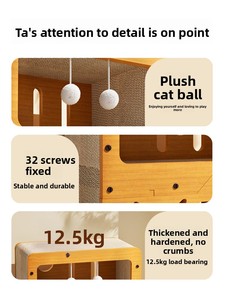 Rascador para Gatos, Casa para Gatos, Resistente al Desgaste y No Produce Desprendimientos, Casa Integrada para Gatos, Árboles para Gatos y Rascador - Product Image 5