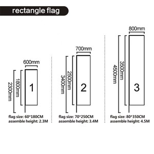 Наружная реклама, рекламные двухсторонние прямоугольные флажки в форме буквы L - Product Image 2