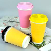 Couvercle de gobelet en mousse à double paroi biodégradable jetable personnalisable forme unique thé au lait chaud/froid et café épais boissons pour le vin