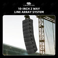 Sistema de Sonido Line Array Activo de 10 Pulgadas, 2200W RMS, 137dB SPL, Cobertura de 110 Grados, Altavoz de Neodimio para Eventos al Aire Libre y Estadios