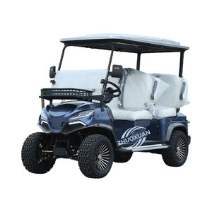 Voiturette de golf électrique tout-terrain 6 places édition camouflage tactique pour excursions en zone scénique de station balnéaire et réceptions VIP - Product Image 1