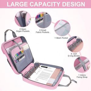 Free Sample BSCI 3 <b>Ring</b> Zipper <b>Binder</b> 2 Inch 500 Sheet Capacity for School and Office <b>Binder</b> Organizer Zipper <b>Binder</b> - Product Image 3