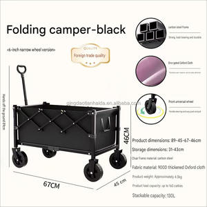 Carrito <span class=keywords><strong>de</strong></span> Compras Plegable <span class=keywords><strong>de</strong></span> Gran Capacidad y Alta Resistencia OEM, Carrito Utilitario Plegable con 4 <span class=keywords><strong>Ruedas</strong></span> <span class=keywords><strong>de</strong></span> PVC, Carrito para Exteriores Personalizable - Product Image 3