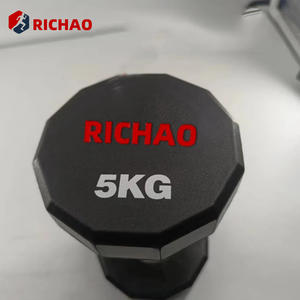 Custom Urethane Gym Weights Dumbells Set Commercial <strong>10kg</strong> <strong>Dumbell</strong> Pair Fitness 12 Sided PU Dumbbell - Product Image 3