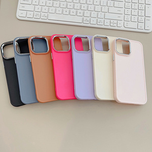 <span class=keywords><strong>Coque</strong></span> de téléphone cadre <span class=keywords><strong>Photo</strong></span> en métal de couleur unie pour <span class=keywords><strong>iPhone</strong></span> 16 Pro Max 15 14 13 <span class=keywords><strong>12</strong></span> 11 Xs Xr Xs Max <span class=keywords><strong>coque</strong></span> arrière antichoc en TPU mat - Product Image 1