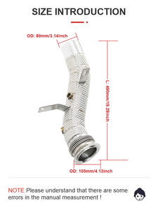 Tubo de escape de coche SYPES para BMW N55 motor F10 F11 <span class=keywords><strong>535i</strong></span> <span class=keywords><strong>GT</strong></span> F07 F06 F12 F13 640i F01 740Li F20 F21 135i 135ix M4 F80 F82 - Product Image 2