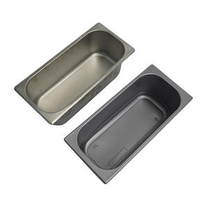 Bacs à glace rectangulaires empilables de 5 <span class=keywords><strong>litres</strong></span> en <span class=keywords><strong>plastique</strong></span> de haute qualité, avec logo personnalisé, écologiques, non toxiques, de qualité alimentaire, pour gelato et crème glacée - Product Image 2