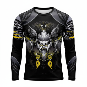 Make Your Own Highest Quality Custom Design Sublimation Print Long Sleeve <b>Men</b> Fitness Wear Quick-Dry Adult Sports Rash Guard Top - Product Image 1