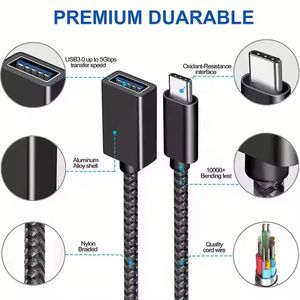 High Speed Otg Cable Usb3.0 10Gbps <b>Usb</b>-c to <b>Usb</b> Otg Cable 5A Charging Cable for Laptop for Mobile Phones - Product Image 5