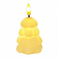 Lampe de chevet LED MSBN en forme de sapin de Noël, veilleuse décorative en plastique souple, bougie décorative pour chambre à coucher, cadeau de fête