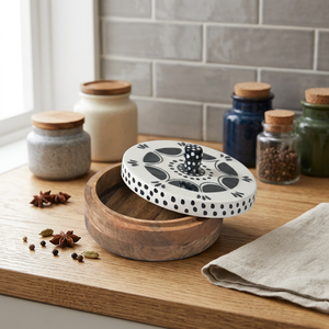 Premium Quality Mango Wood Chapati <b>Box</b> Roti Container <b>Soft</b> Curve Lid Sustainable Wooden Bread <b>Box</b> Bulk Buyers Kitchen Caddies - Product Image 1