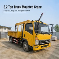 Guindaste Montado em Caminhão Usado de 3200kg, Ano 2020, Motor Diesel de 130HP, Braço de Três Seções, Caixa de Carga de 3200mm à Venda