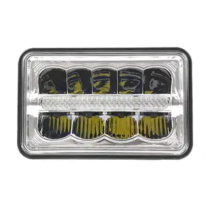 Phare led Rectangle de conduite, lumière carrée à faisceau haut/bas, 5 pouces, avec DRL blanc, pour camion 4x6, nouveau