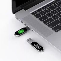 Flashdisk USB Oval Logam Custom Promosi dengan Lampu, Kapasitas Penuh Berkualitas Tinggi USB 2.0/3.0 8-64GB Logo dan Warna Custom