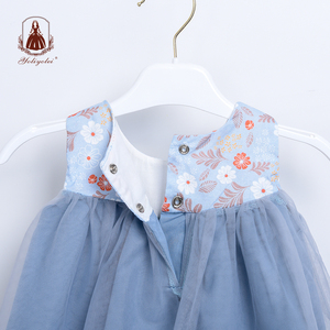 Ropa informal para bebés y niñas, vestido siameses con bragas, color azul, gran oferta - Product Image 4