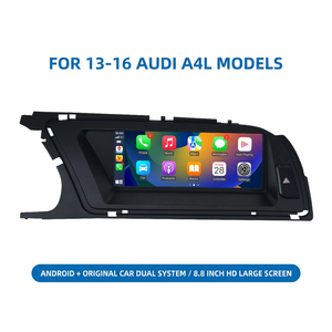 Autoradio Android double système 8,8 pouces avec CarPlay sans fil, écran tactile HD pour Audi A5 A4L 2013-2016 avec navigation GPS automatique - Product Image 1