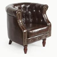 Ensemble de chaises de table de café américain vintage, siège unique luxueux et léger pour bar à whisky et salle à cigares, design tigre pour restaurant