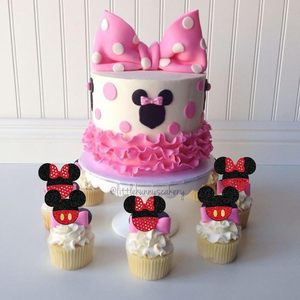 Adornos navideños para cupcakes inspirados en <span class=keywords><strong>Minnie</strong></span> Mouse para Baby Shower, cumpleaños, fiesta de Navidad, suministros de decoración de pasteles - Product Image 6