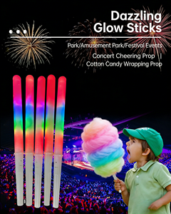 <b>LED</b> Plastic Cotton Candy Cones Colorful Fluorescent Glowing Marshmallow <b>Stick</b> Party Favors Luminous Flashing <b>Light</b> Glow <b>Sticks</b> - Product Image 6