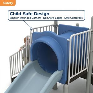 Équipement de terrain de jeux extérieur sur le thème des Caraïbes en HDPE, toboggan commercial pour enfants pour parcs, écoles et centres de villégiature - Product Image 3