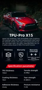 Película de Protección de Pintura PPF con Garantía de 10 Años, 7.5mil, Calidad USA, 60'*50ft, TPU PPF Antiarañazos, Pegamento Ashland - Product Image 6