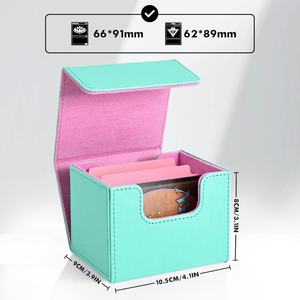 Boîte de rangement pour cartes de jeu JUZI en cuir PU imperméable, avec intérieur en microfibre douce, personnalisable et durable pour cartes TCG - Product Image 5