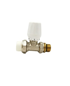 Robinet thermostatique industriel flexible en laiton DN20 avec raccord fileté PPR, vanne de régulation de température manuelle pour hôtel - Product Image 1