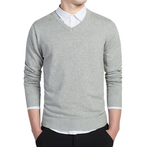 High Quality New Fashion <strong>V</strong> <strong>Neck</strong> Sweater <strong>Black</strong> <strong>Men's</strong> Autumn Winter Casual <strong>Jumper</strong> Knit Pullover - Product Image 6