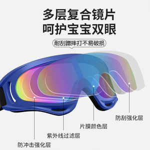 Children <b>Ski</b> Goggles UV400 Anti Fog Plastic Outdoor Snow Wind Protection For Kids - Product Image 4