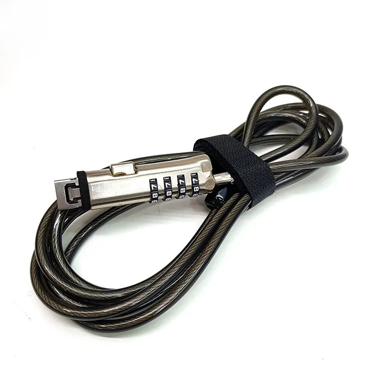 Cable de combinación USB antirrobo para ordenador portátil, bloqueo Universal de alta seguridad con contraseña de 4 dígitos, Cable de 2 metros