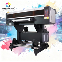 ZUNSUNJET Meilleure Vente 60Cm Rouleau Uv Dtf Led Couleur Étiquette Feuille D'or Imprimante 3 en 1 Pièces Avec Plastifieuse Ab Film pour Gla