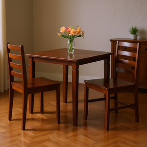 Ensemble de salle à manger Kingsgate 3 pièces avec chaises à dossier échelle Hamilton, style traditionnel en bois, meubles pour la maison - Product Image 2