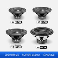 Subwoofer Mobil Custom 12 Inch 1000W RMS 2000W MAX Dual 2 Ohm 3" Voice Coil 120OZ Keranjang Baja Kerucut Kertas Speaker Audio Mobil