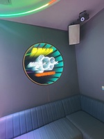 Dernier design 3d abyss infinity miroir led lettre abys infinity miroir néon signe infinity miroir lumière infinie