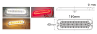 Bernsteinfarbenes LED-Blitzlicht Neu Multifunktional IP69K Wasserdicht 12-24V 19 Blitzmuster Aluminiumlegierung Universelle Passform ECE R65