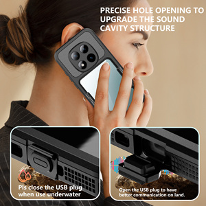 Coque de téléphone tout-en-un avec protection d'écran intégrée, étanche IP68, antichoc, vente en gros pour Redmi Note15Pro-5G - Product Image 6