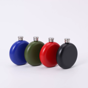 Cadeaux de fête, flacon d'<span class=keywords><strong>alcool</strong></span> portable de 5 oz, flacon rond de poche, mini flacon pour femmes, flacon à liqueur en acier inoxydable - Product Image 2