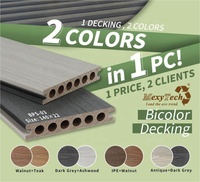 Planche de terrasse extérieure en WPC brossé carré moderne de haute qualité, imperméable, anti-UV, facile à installer, composite pour jardin