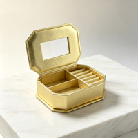 Boîte à bijoux faite à la main de forme irrégulière avec papier texturé spécial, boîte de rangement de luxe en papier pour bagues, colliers, petits cadeaux