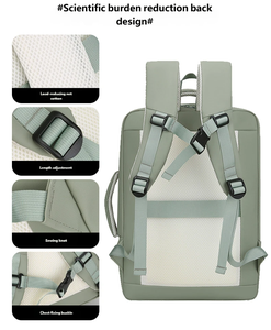 Mochila de <span class=keywords><strong>Viaje</strong></span> de 15.6 Pulgadas, Mochila <span class=keywords><strong>para</strong></span> Computadora Portátil <span class=keywords><strong>para</strong></span> la Universidad, con Puerto de Carga USB, Mochila de Mano <span class=keywords><strong>para</strong></span> Aviones - Product Image 3