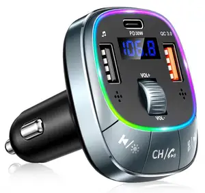2024 Новый дизайн Оптовая Продажа 63 Вт Тип C Pd 3,0 скоростное автомобильное зарядное устройство Usb высокое качество автомобильное зарядное устройство с ночником