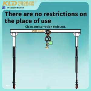 رافعة جسرية محمولة خفيفة الوزن لورشة عمل رافعة بالطن رافعة جسرية صغيرة قابلة للفصل وارتفاع قابل للتعديل - Product Image 4