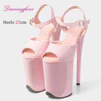 Sandales à talons sexy de 23 cm pour femmes, danse, danse exotique, chaussures de plateforme pour stripteaseuses, chaussures de pole dance